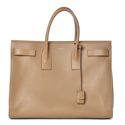 Saint Laurent Calfskin Large Sac de Jour Carryall Tan 1 of 8