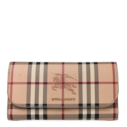 Burberry Haymarket Check Halton Wallet Tan 1 of 9
