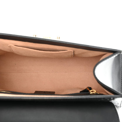 Gucci Guccissima Signature Small Padlock Top Handle Bag Black 5 of 11