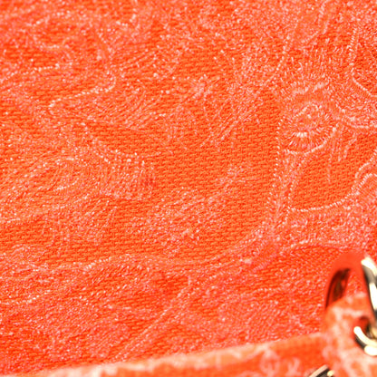 Christian Dior Canvas Toile De Jouy Reverse Embroidered Medium Lady D-Lite Fluorescent Orange 12 of 13