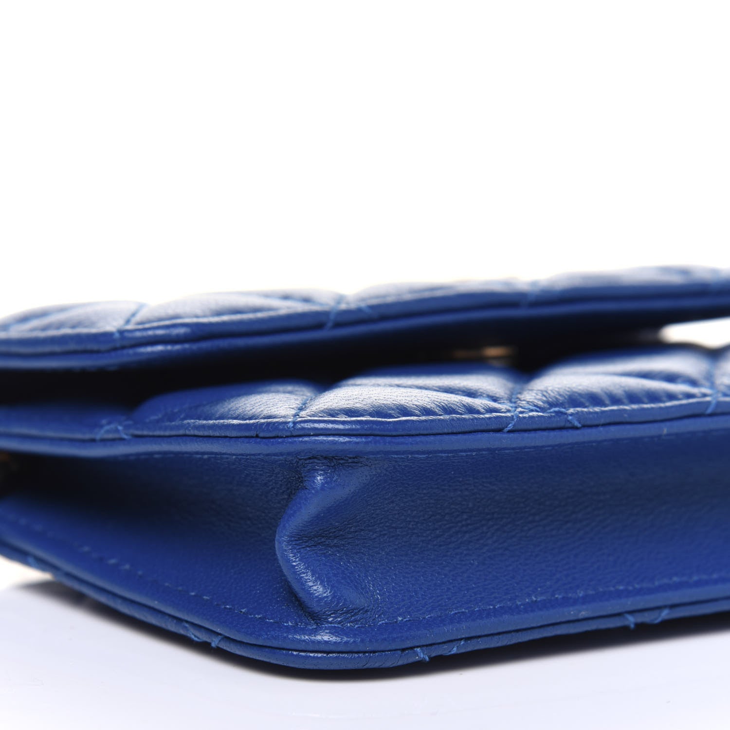 Chanel Lambskin Quilted Pearl Crush Clutch With Chain Blue 9 of 12