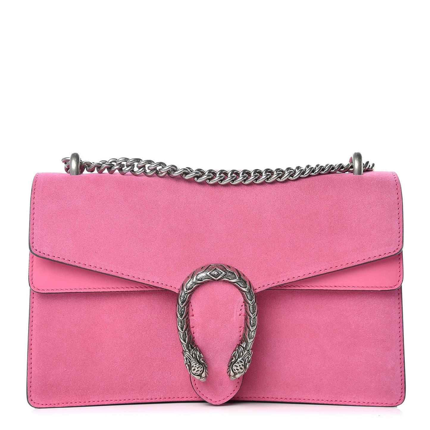 Suede Cudu Vitello Velvet Small Dionysus Shoulder Bag Pink Tropical Flower