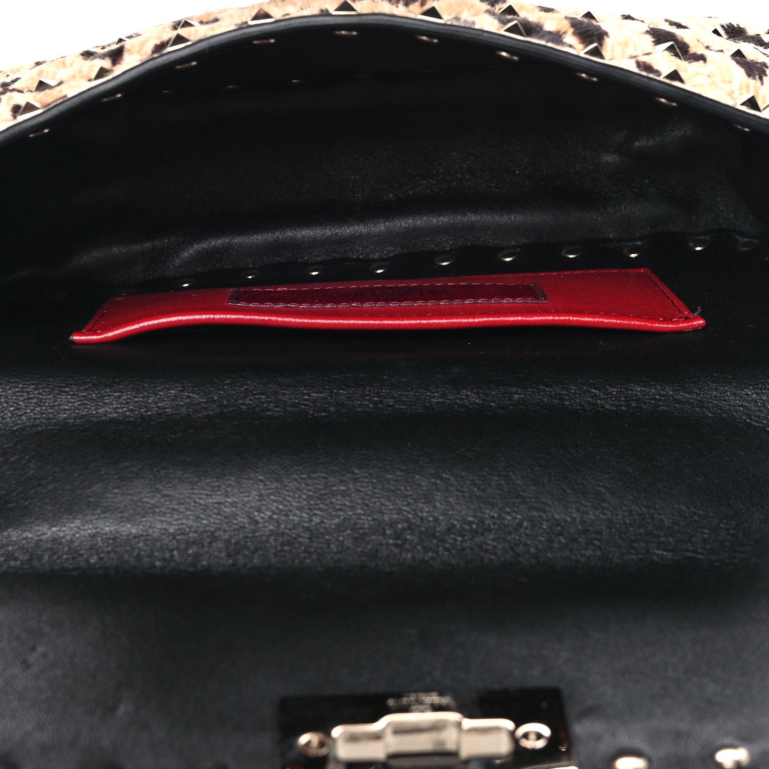 Valentino Garavani Calf Hair Leopard Print Small Rockstud Spike Shoulder Bag 5 of 17