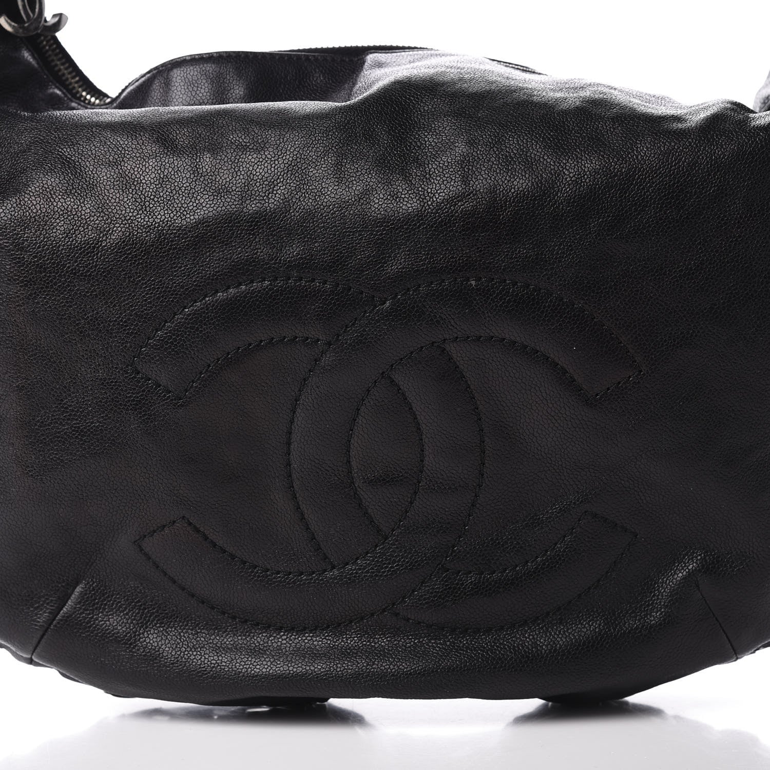 Chanel Glazed Caviar Modern Chain Hobo Black 7 of 15