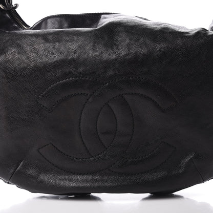 Chanel Glazed Caviar Modern Chain Hobo Black 7 of 15