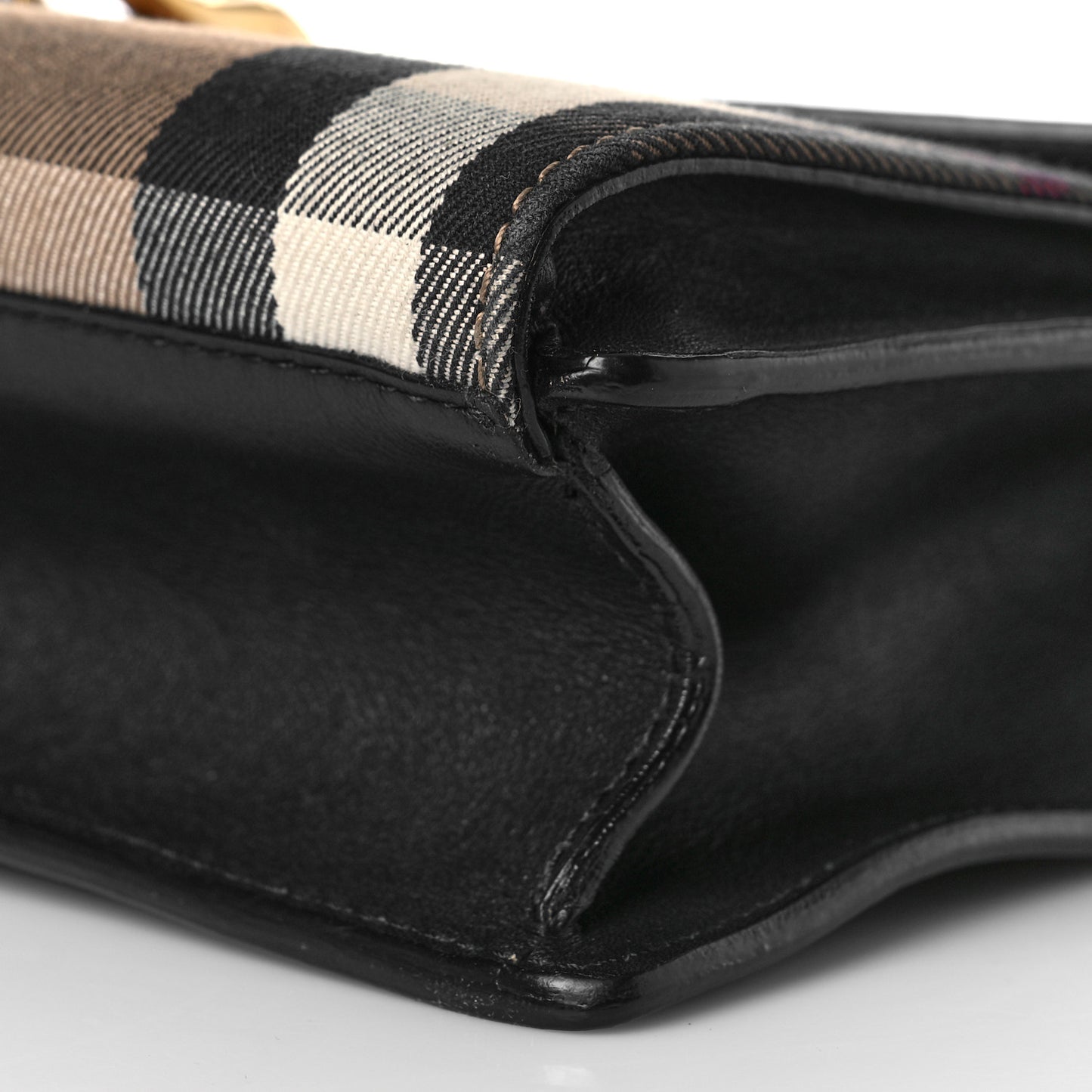 Derby Calfskin House Check Small Macken Crossbody Bag Black