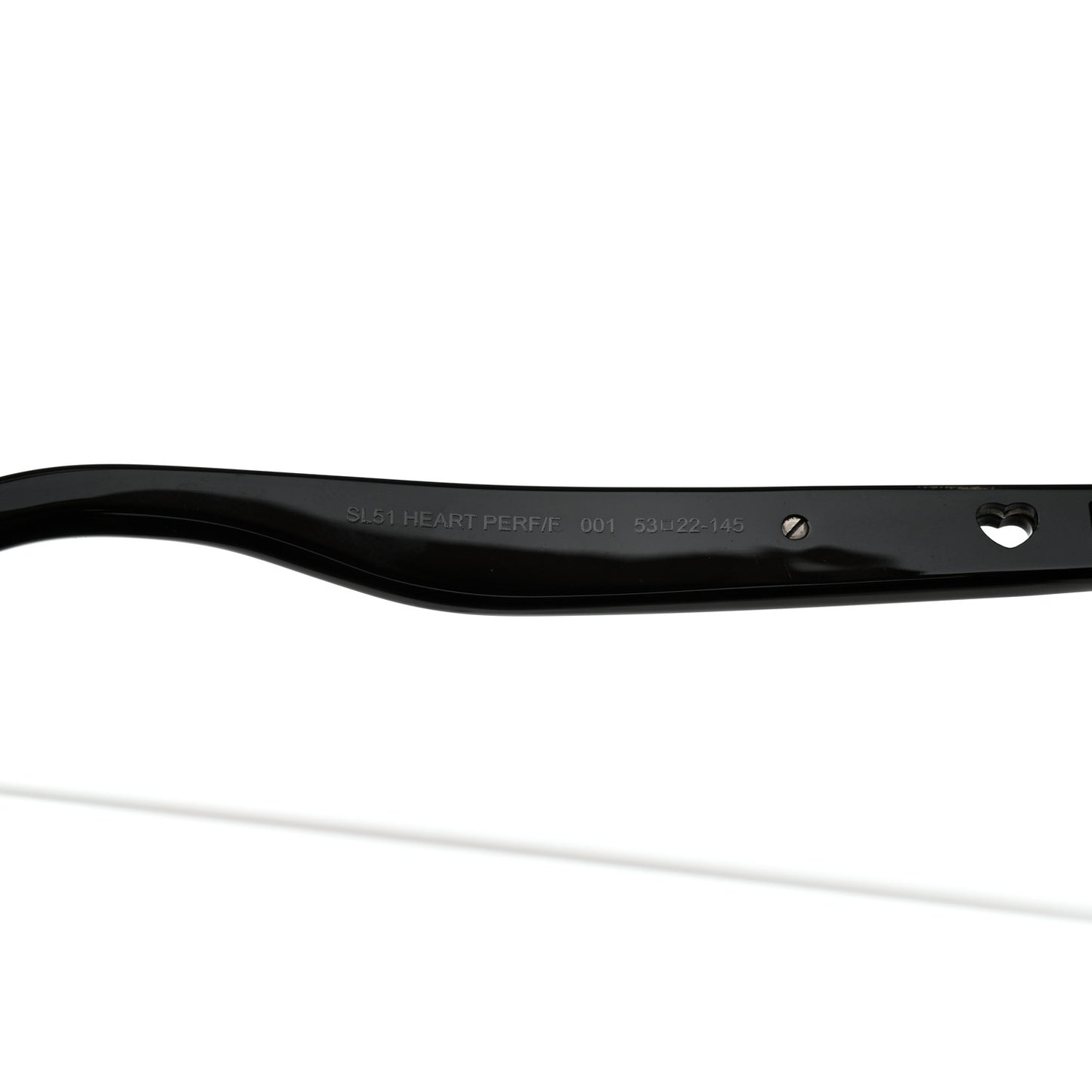 Acetate Heart Perf SL51 Sunglasses Black