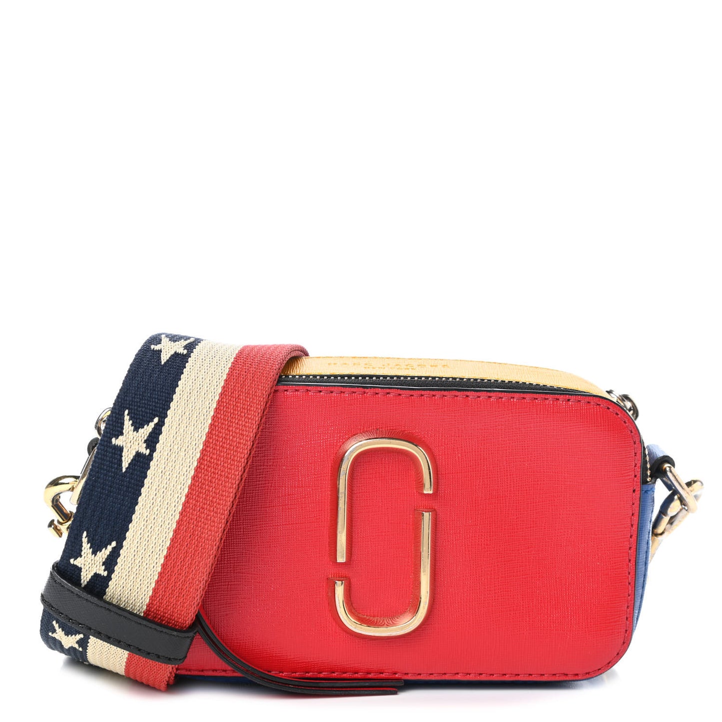 Calfskin Snapshot Double Zip Small Camera Bag Multi