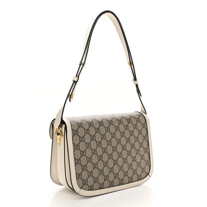 Gucci GG Supreme Monogram Horsebit 1955 Shoulder Bag Beige Mystic White 3 of 9