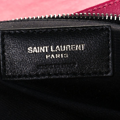 Saint Laurent Calfskin Y Quilted Monogram Medium Loulou Chain Satchel Freesia 6 of 10