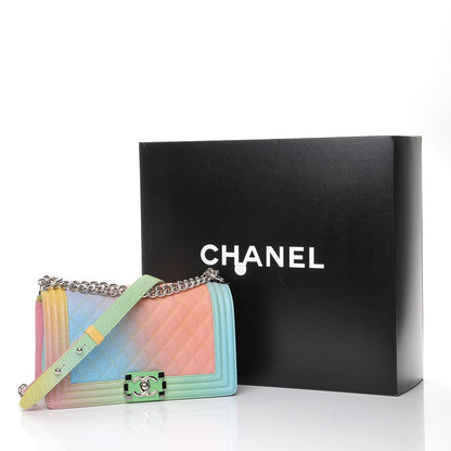 Chanel Caviar Quilted Medium Cuba Rainbow Boy Flap Multicolor 7 of 7