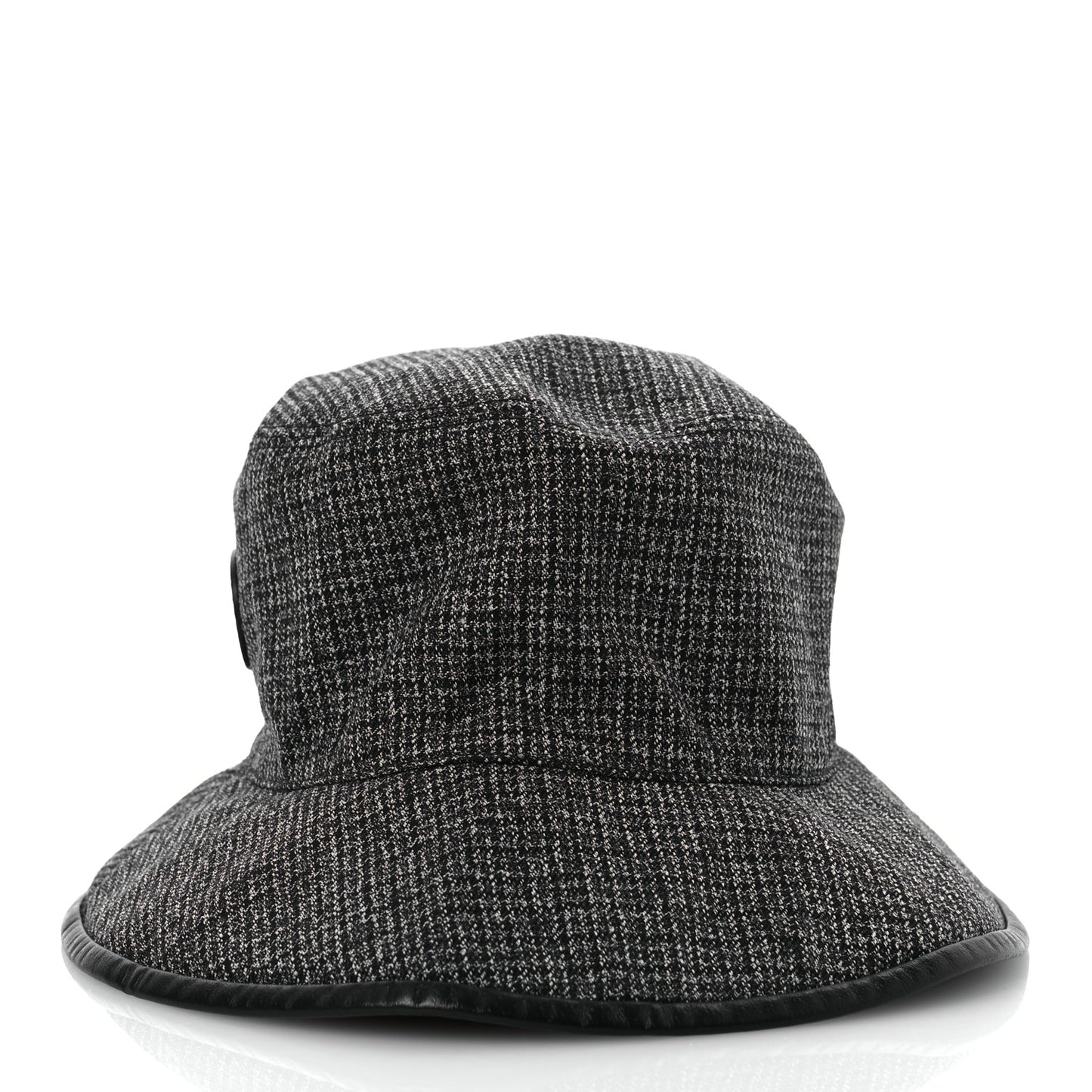 Wool Nylon GG Monogram Reversible Bucket Hat L Black Grey