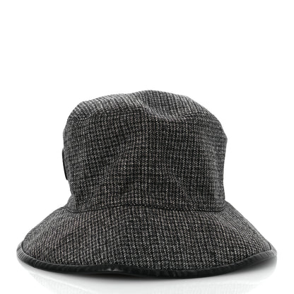 Gucci Wool Nylon GG Monogram Reversible Bucket Hat L Black Grey 6 of 18