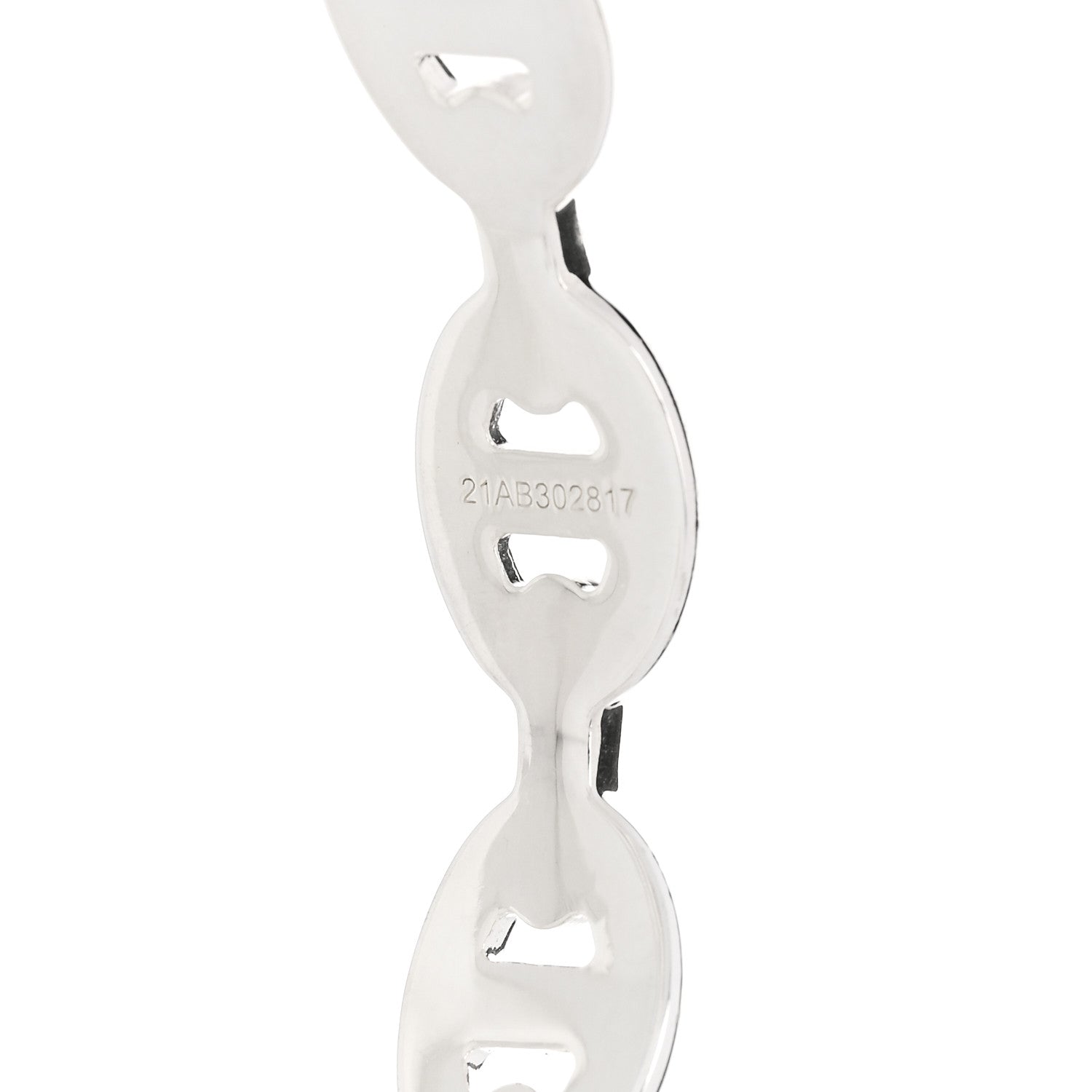 Hermes Sterling Silver MM Chaine d'Ancre Enchainee Cuff Bracelet SH 4 of 5