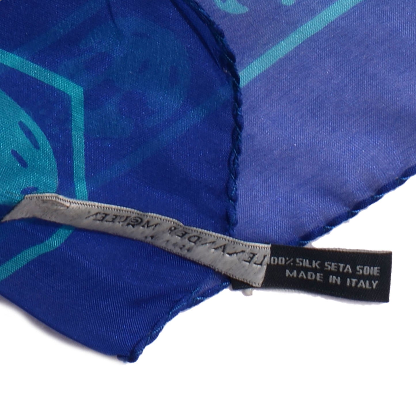 Silk Chiffon Skull Scarf Blue