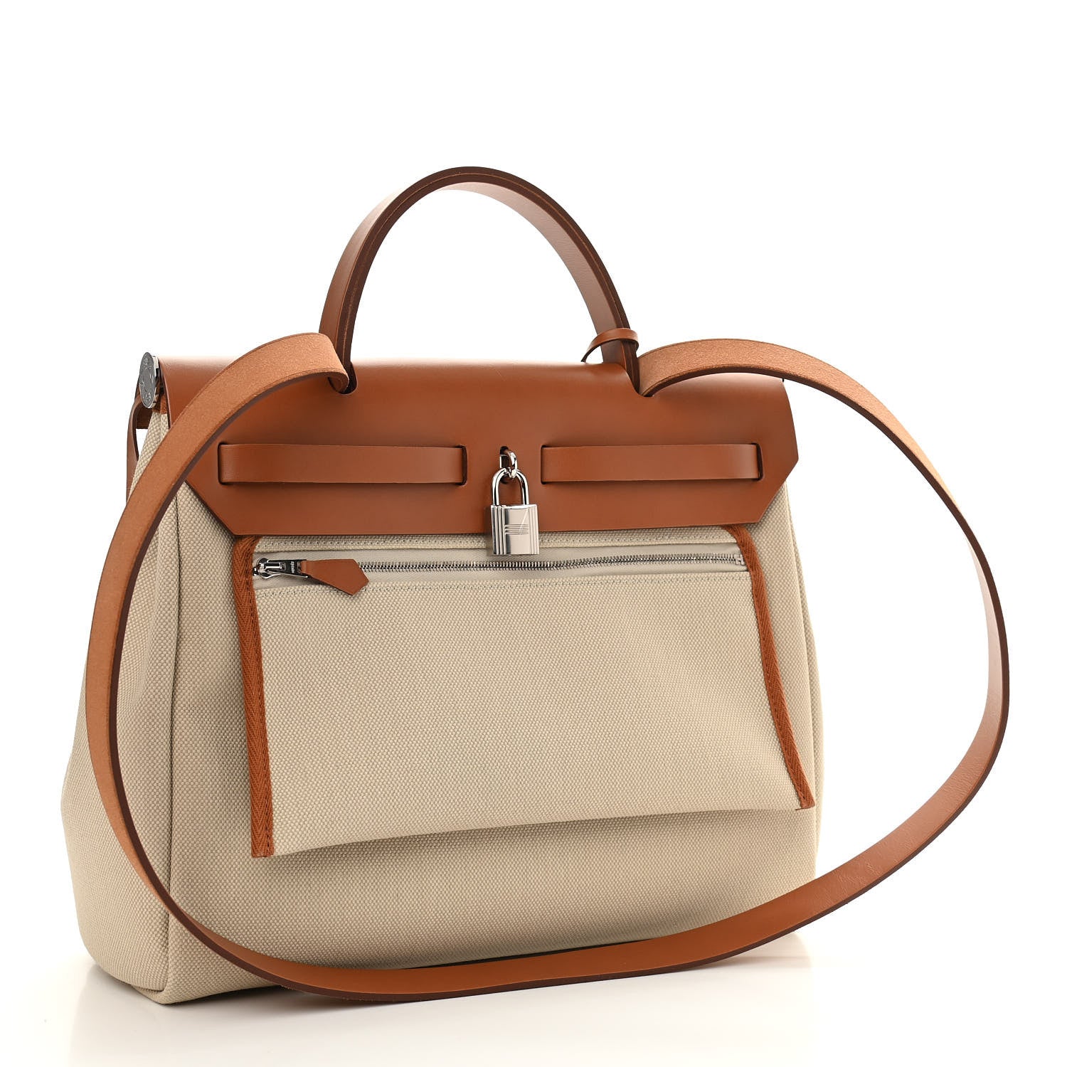 Hermes Vache Hunter Criss Viking Herbag Zip Retourne 31 PM Beton Fauve 4 of 12
