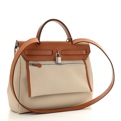 Hermes Vache Hunter Criss Viking Herbag Zip Retourne 31 PM Beton Fauve 4 of 12