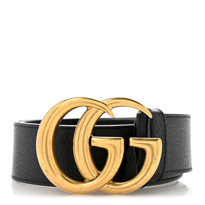 Gucci Textured Calfskin Double G 40mm Belt 75 30 Black 1 of 8