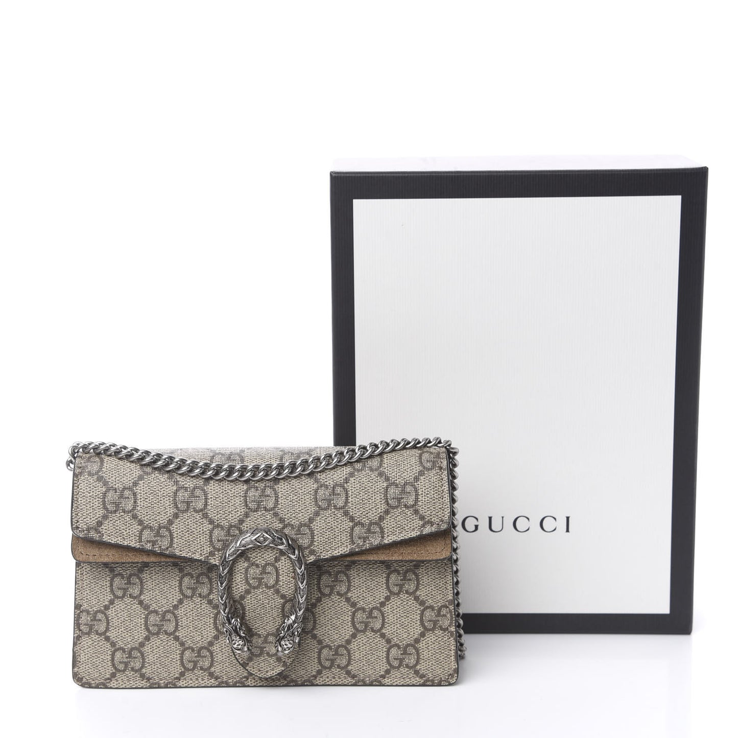 GG Supreme Monogram Super Mini Dionysus Shoulder Bag Taupe