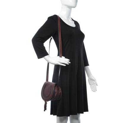Chloe Calfskin Marcie Round Crossbody Bag Dark Velvet 2 of 8