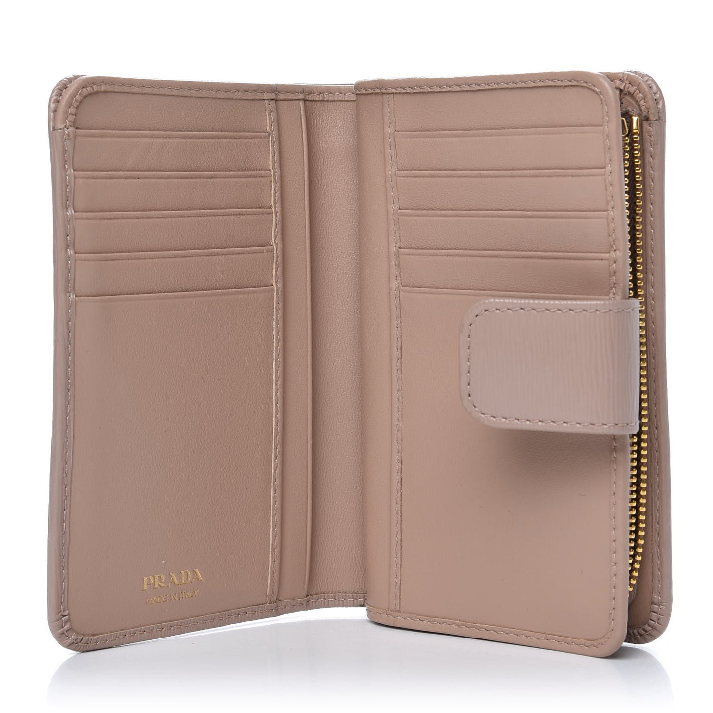 Vitello Move Metal Zip Around Wallet Cammeo