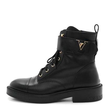 Louis Vuitton Calfskin Ranger Boots 40 Black 1 of 9