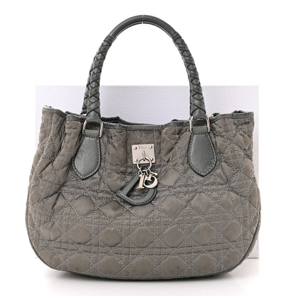 Christian Dior Nylon Cannage Tote Gray 13 of 13