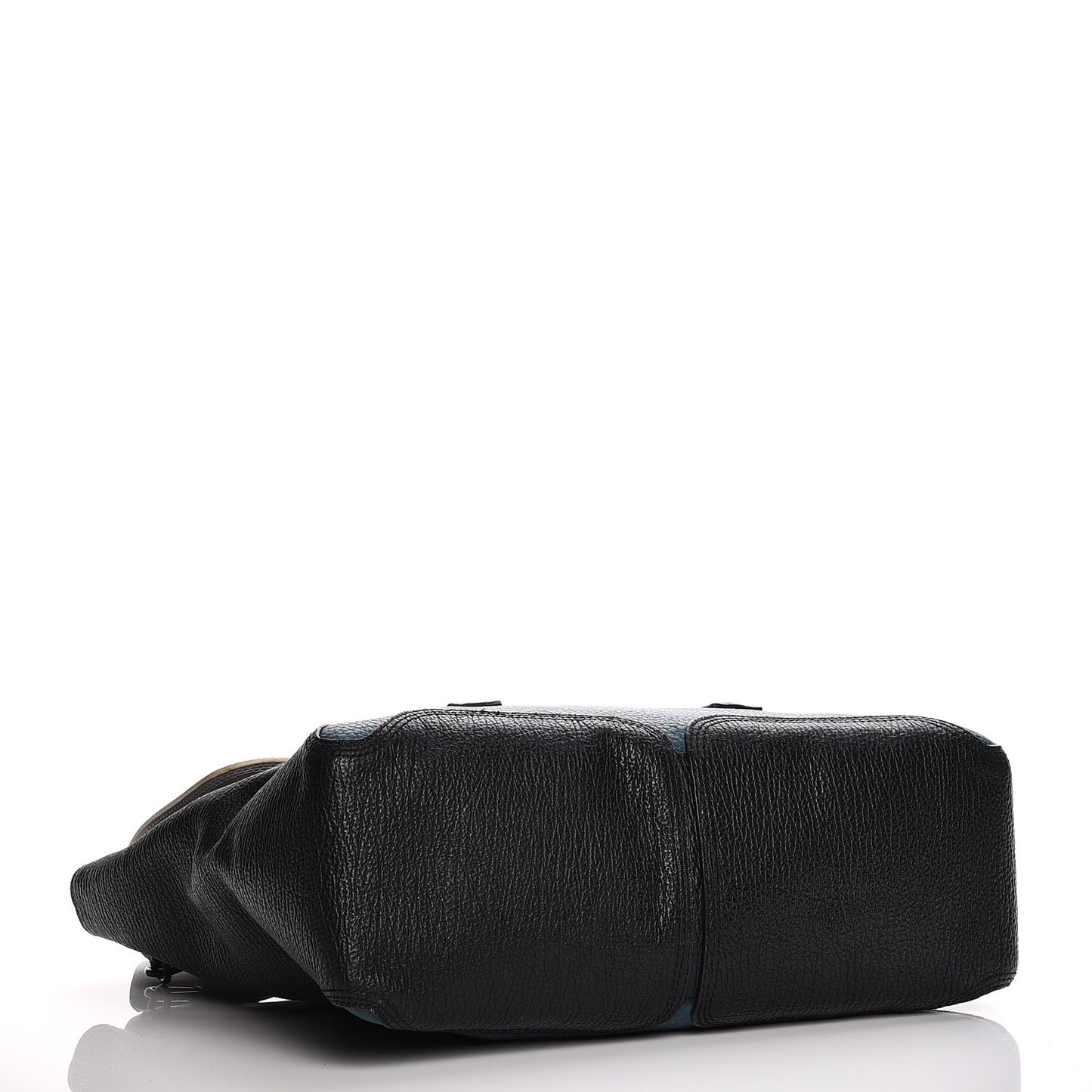 3.1 Textured Calfskin Colorblock Large Pashli Satchel Dark Teal