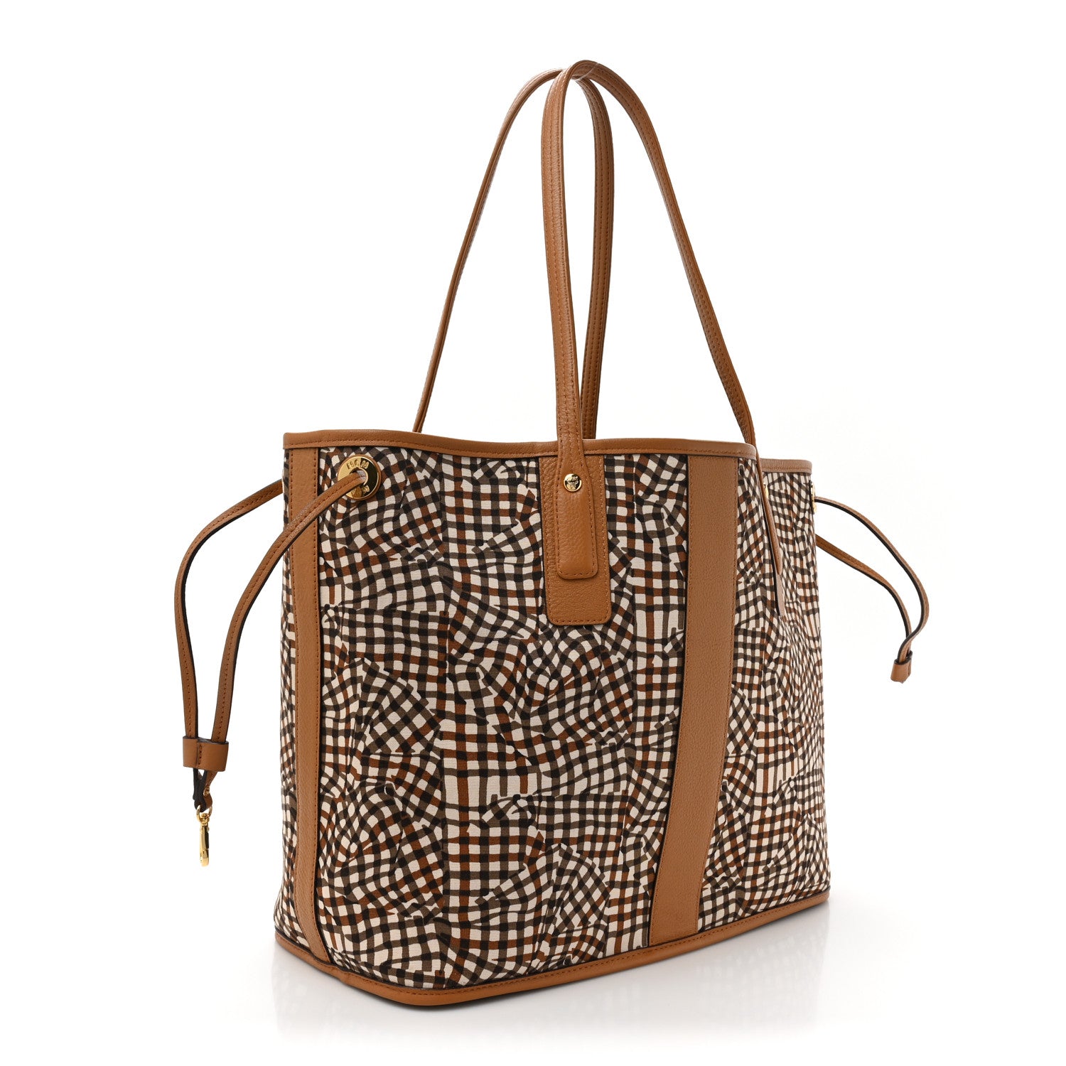 MCM Visetos Medium Liz Reversible Shopper Tote Cognac 5 of 17