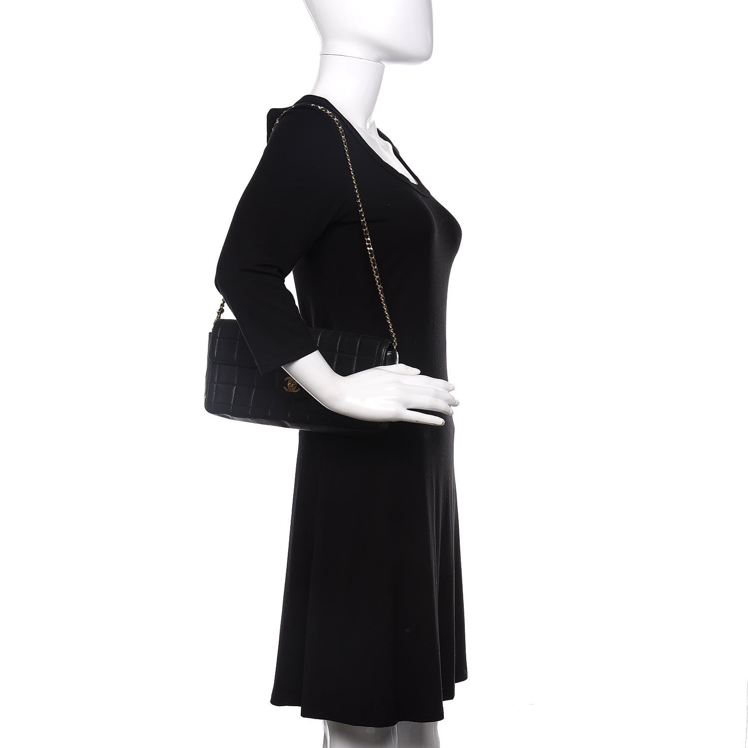 Chanel Lambskin East West Chocolate Bar Flap Black 2 of 11