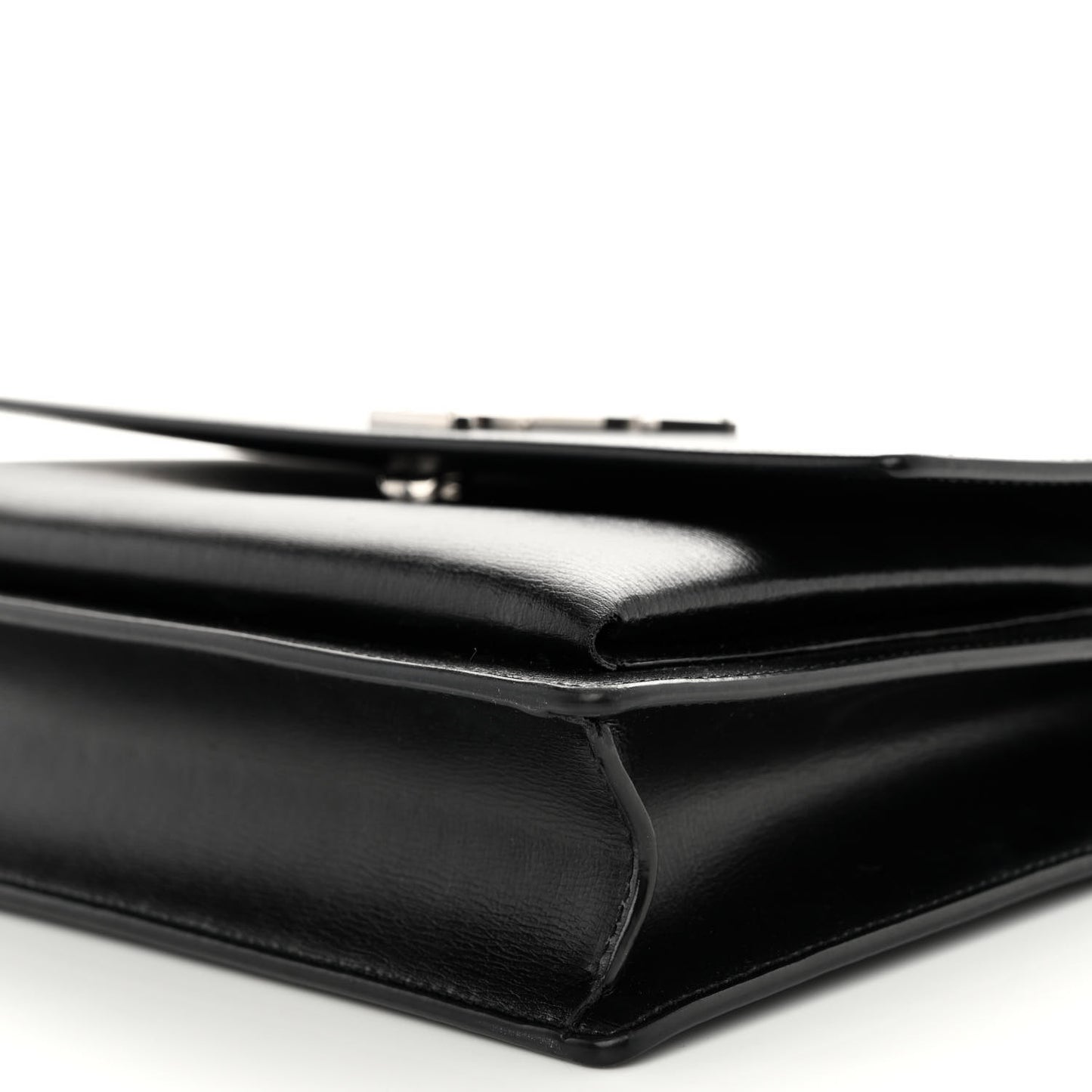 Smooth Calfskin Medium Monogram Sunset Satchel Black