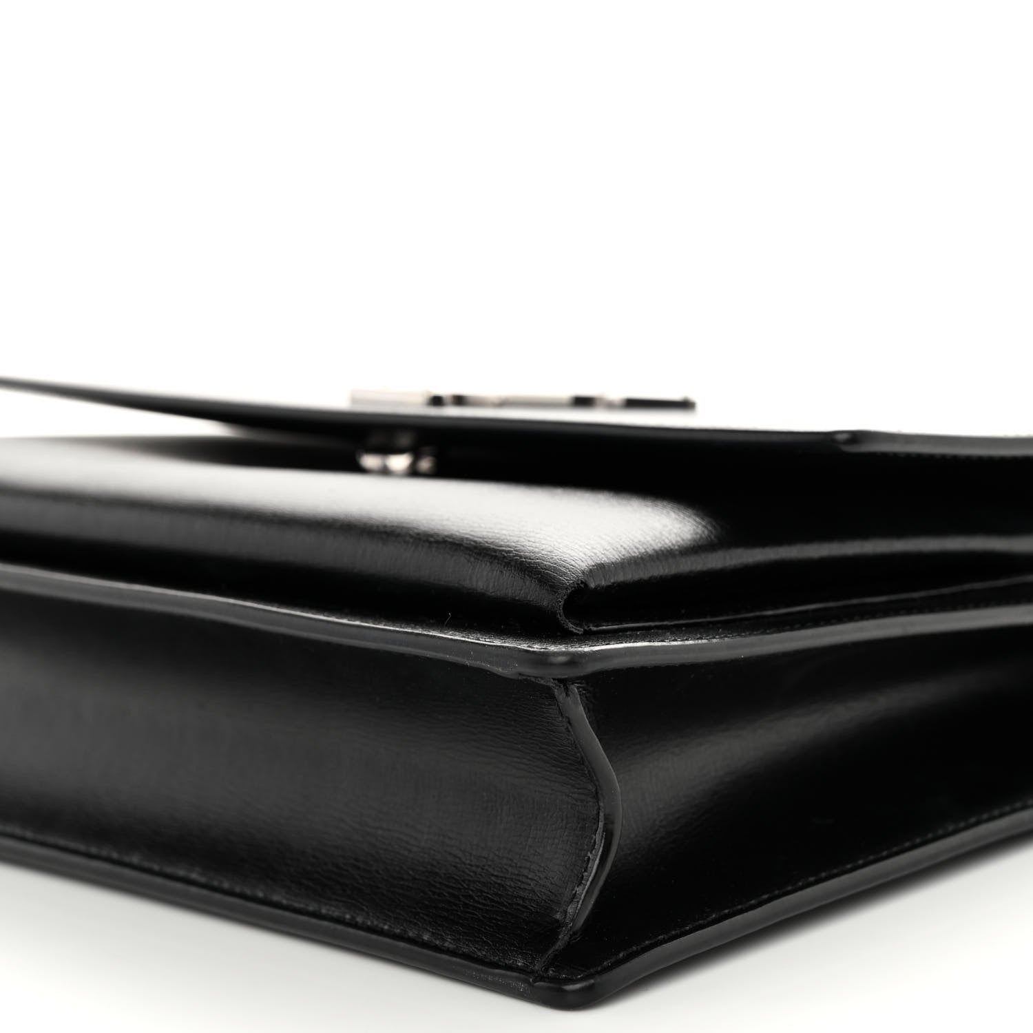 Saint Laurent Smooth Calfskin Medium Monogram Sunset Satchel Black 8 of 8