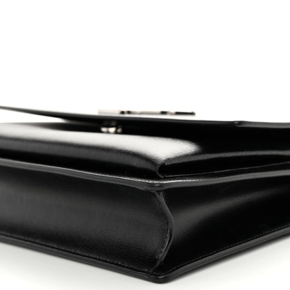 Saint Laurent Smooth Calfskin Medium Monogram Sunset Satchel Black 8 of 8