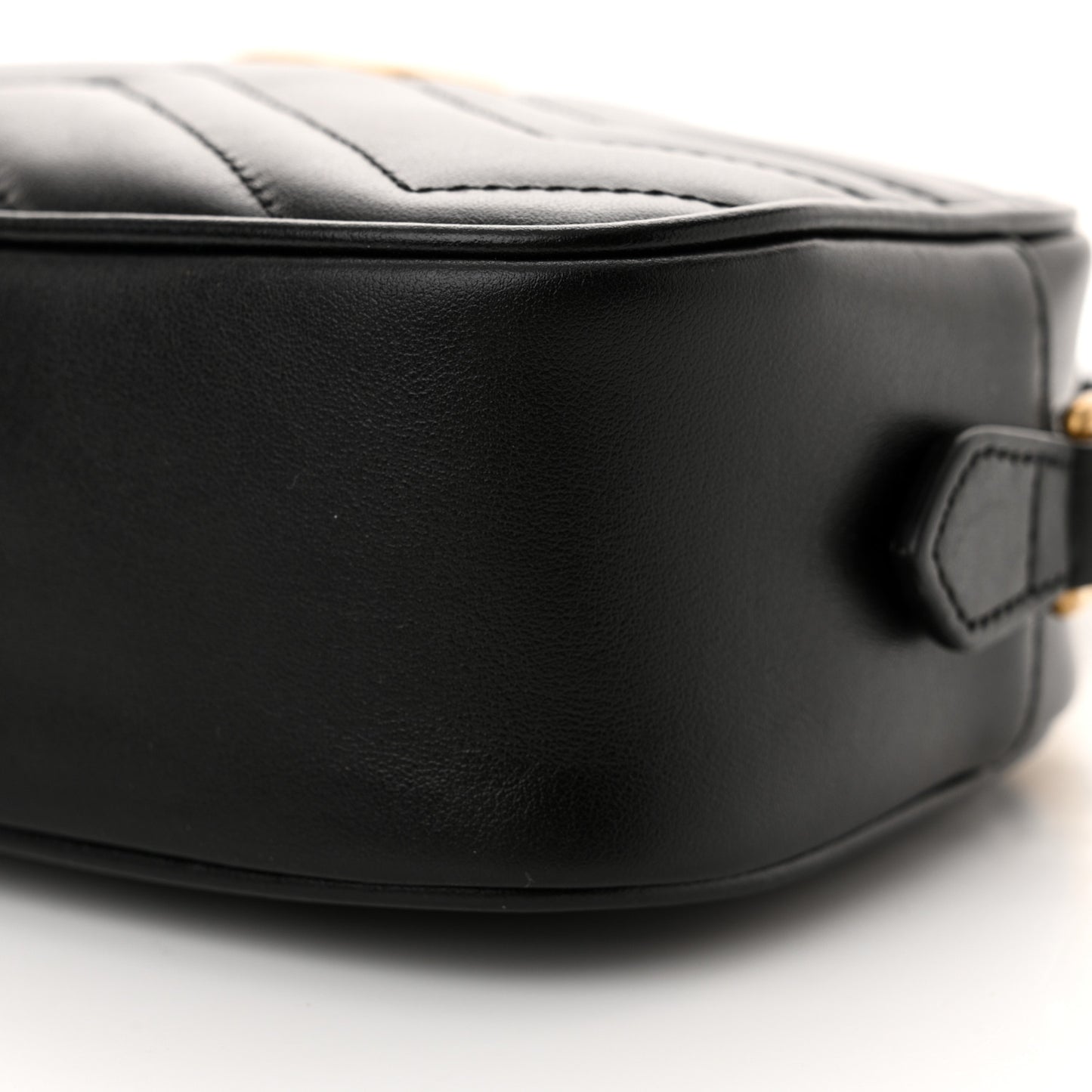 Calfskin Matelasse Mini GG Marmont Chain Shoulder Bag Black