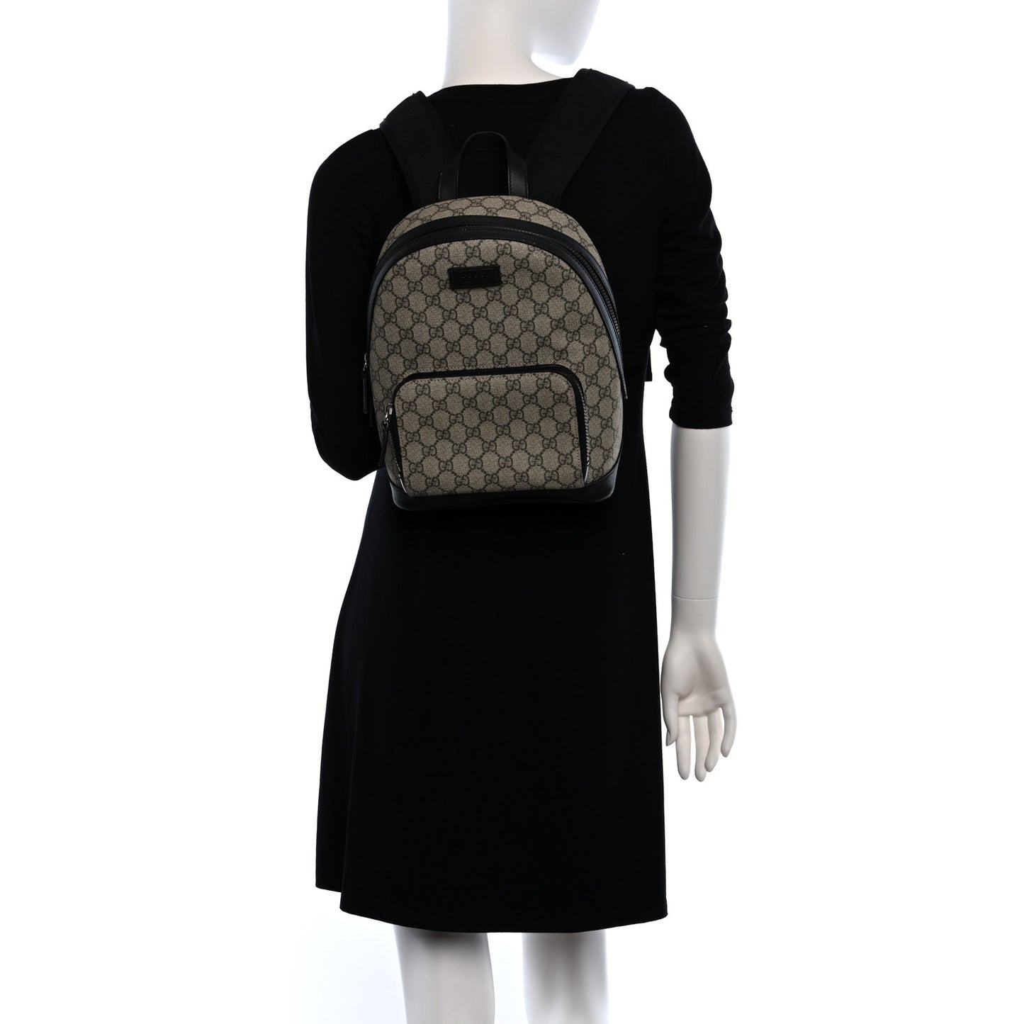 GG Supreme Monogram Small Eden Day Backpack Black