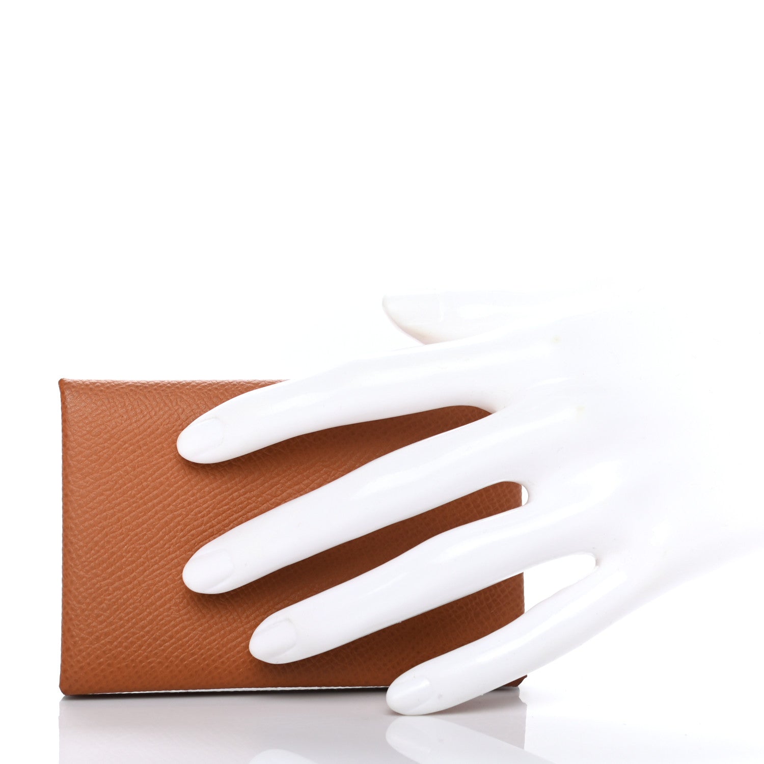 Hermes Epsom Calvi Card Case Gold 2 of 6
