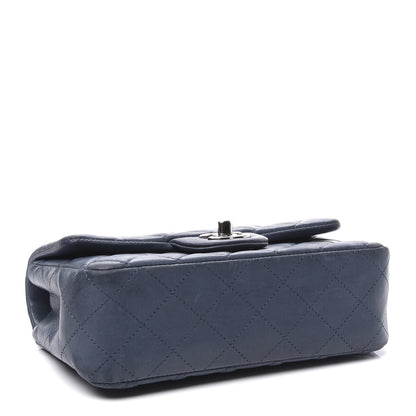 Chanel Lambskin Quilted Mini Rectangular Flap Dark Blue 3 of 10