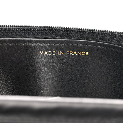 Chanel Lambskin Pyramid Wallet On Chain WOC Black 7 of 11