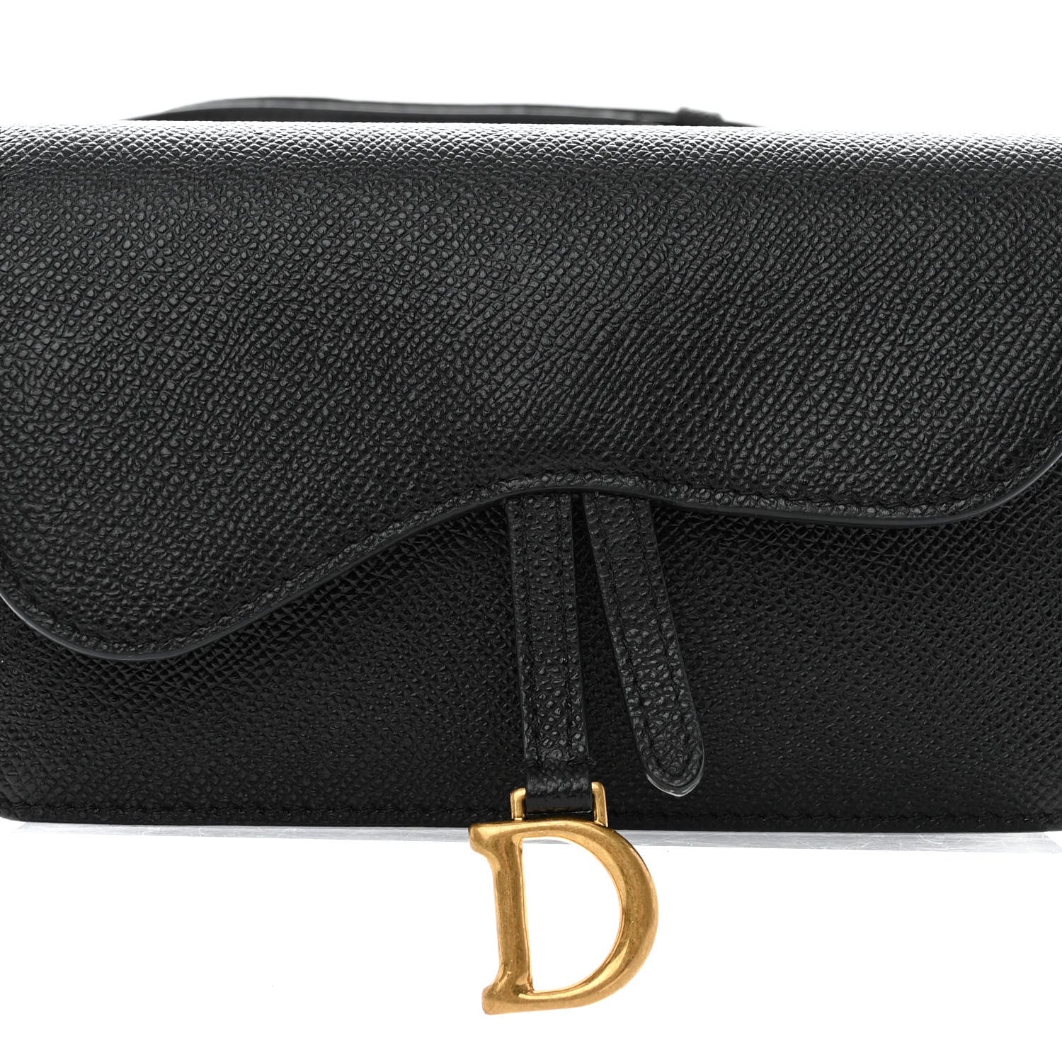 Christian Dior Grained Calfskin Saddle Belt Bag Black 7 of 13