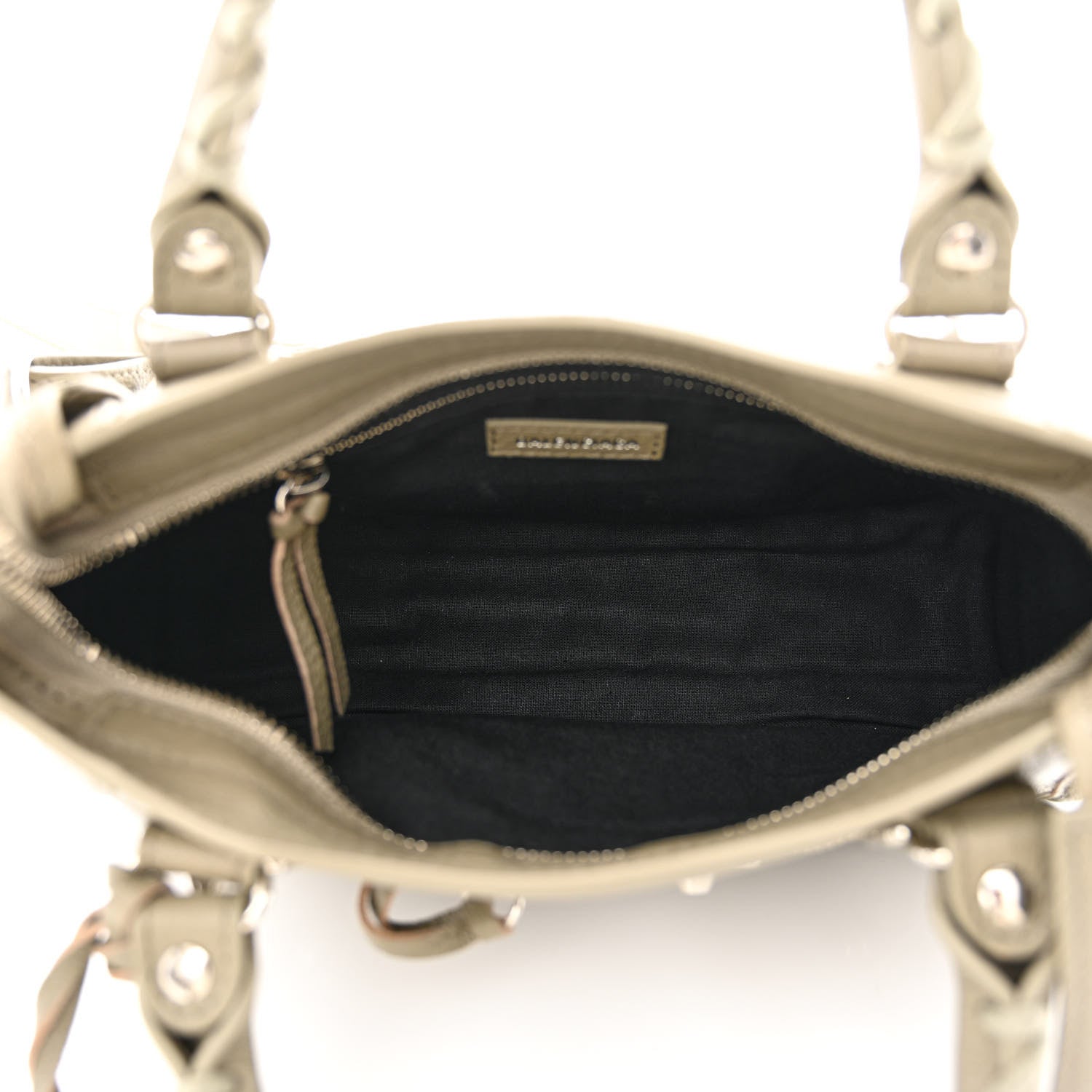 Balenciaga Chevre Silver Metallic Edge Hardware Mini City Gris Taupe 5 of 12