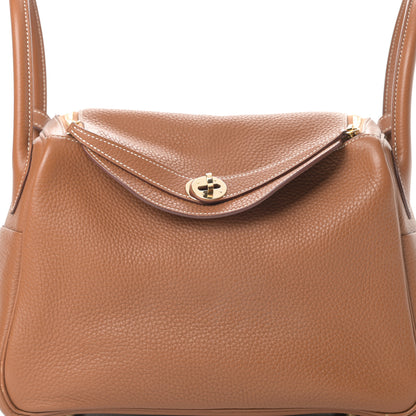 Hermes Taurillon Clemence Lindy 30 Gold 8 of 17