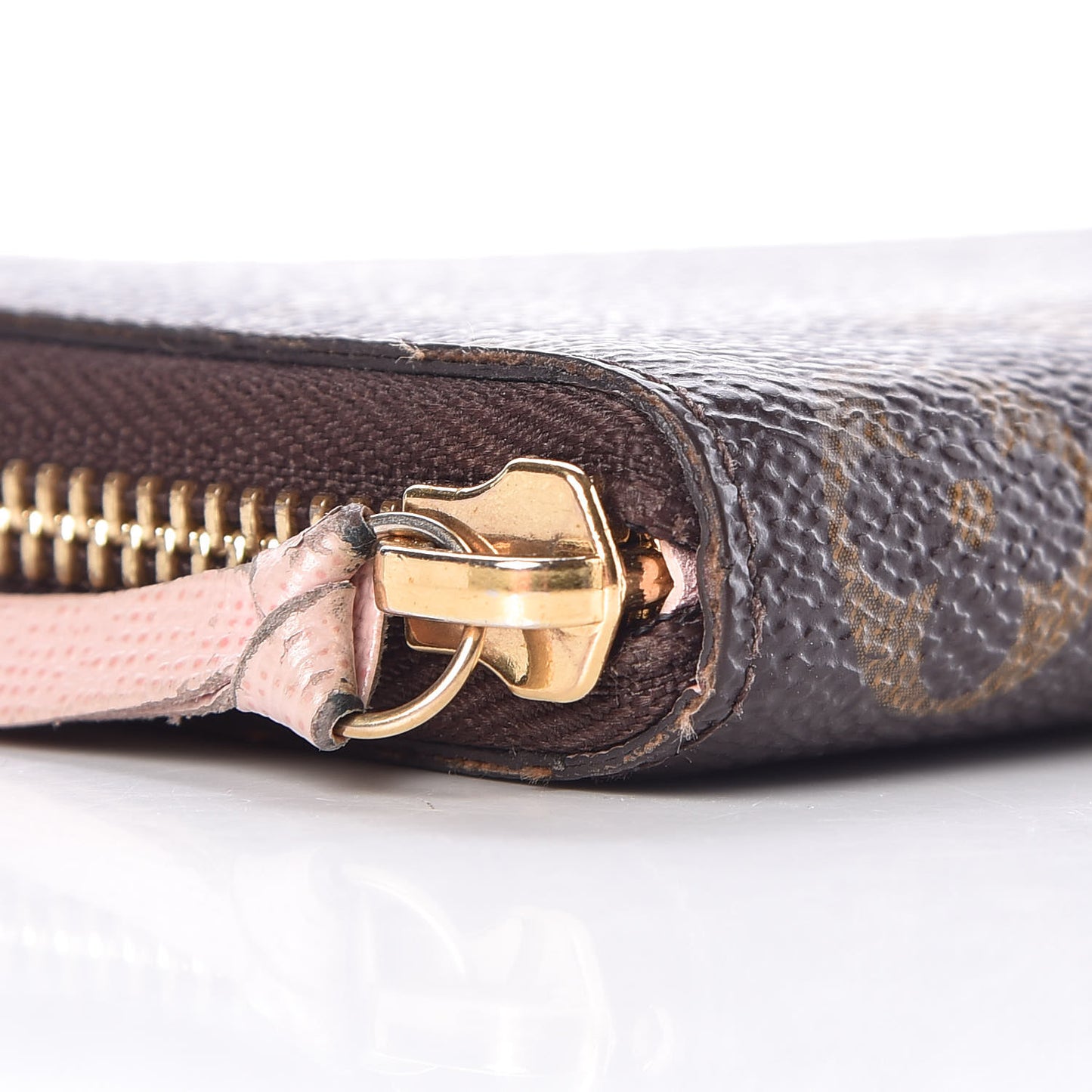 Monogram Clemence Wallet Rose Ballerine