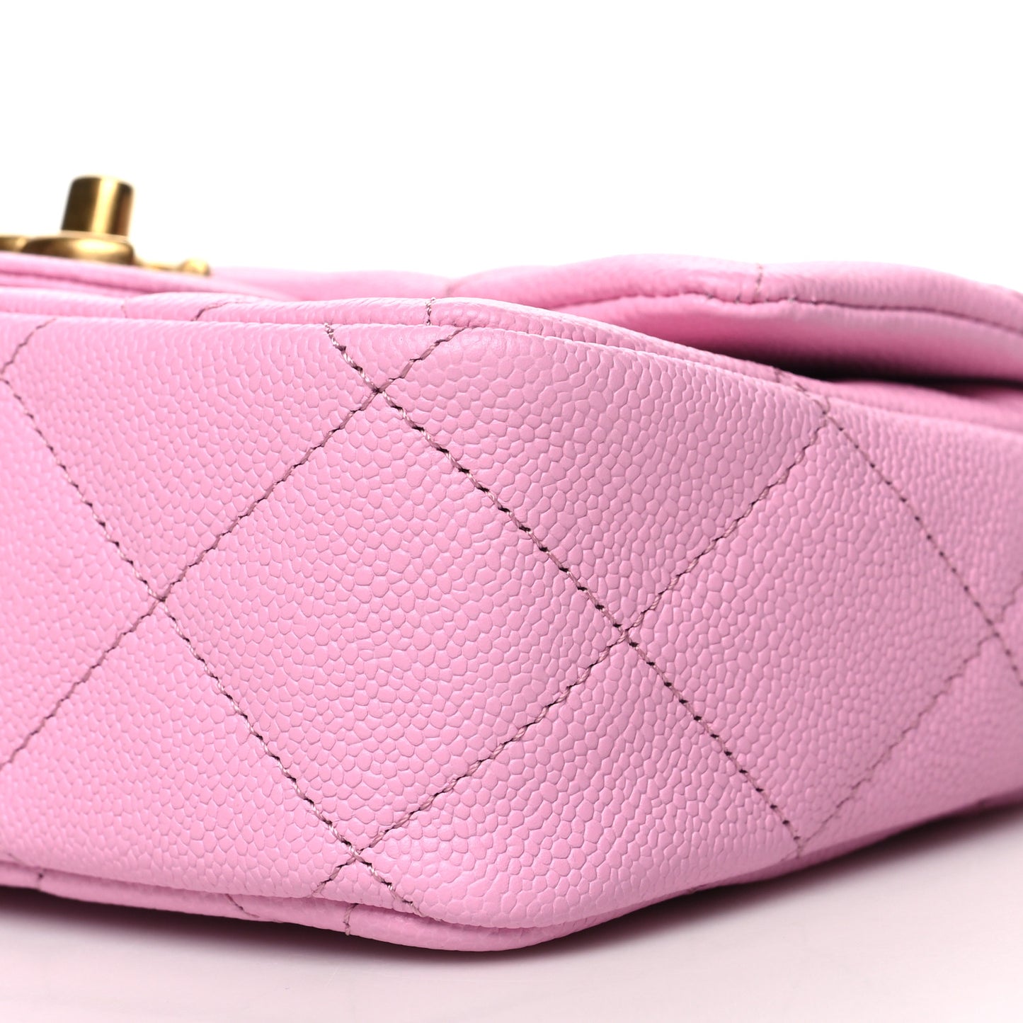 Caviar Quilted Mini Sweetheart Flap Lilac