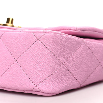 Chanel Caviar Quilted Mini Sweetheart Flap Lilac 10 of 11