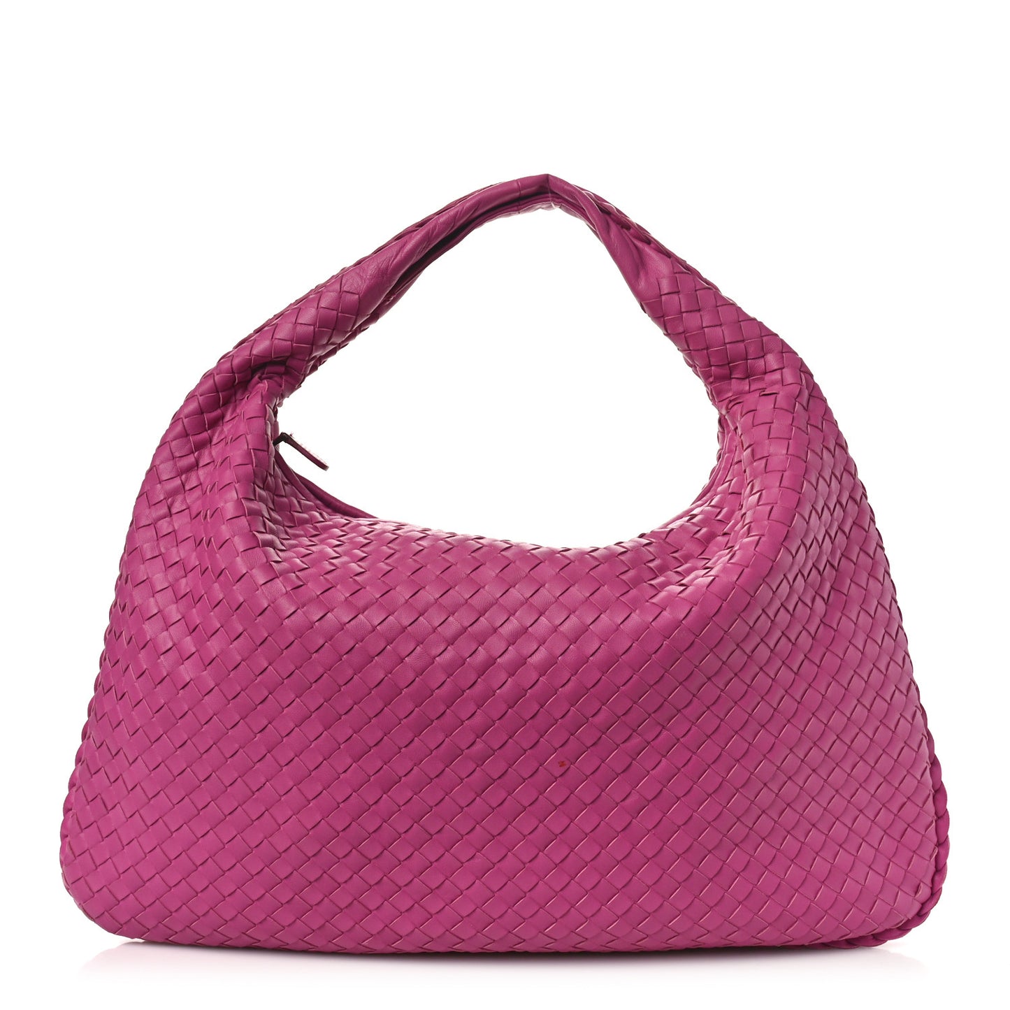 Nappa Intrecciato Large Veneta Hobo Rosa Shock