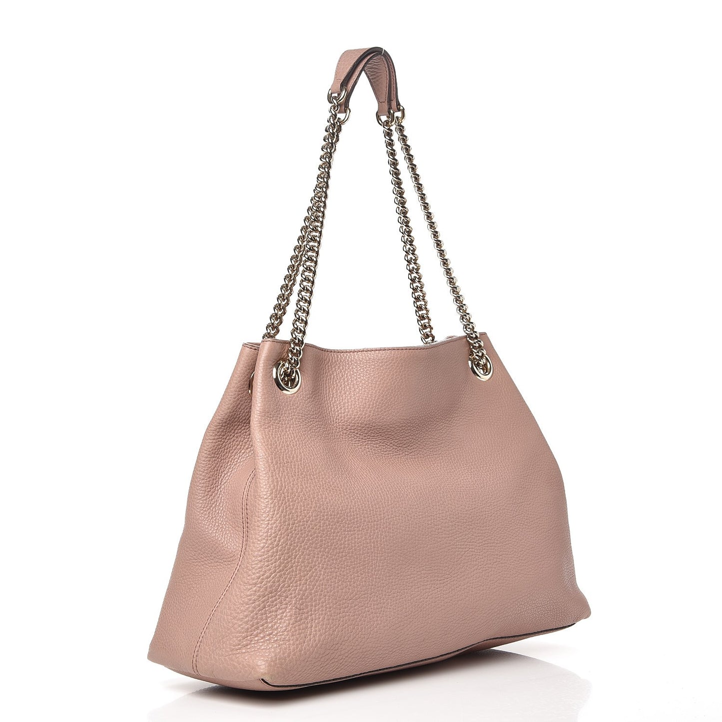 Pebbled Calfskin Medium Soho Chain Shoulder Bag Dark Cipria