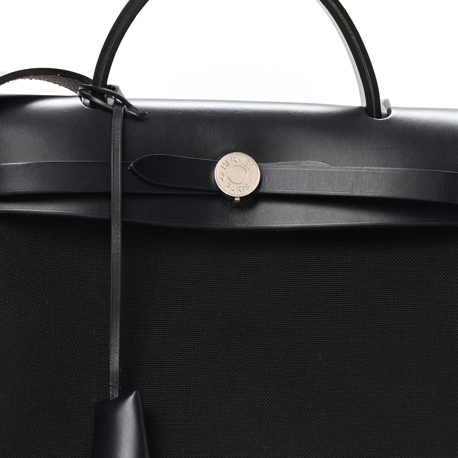 Hermes Military Toile Vache Hunter Herbag Zip PM 31 Black Bleu Indigo 9 of 11