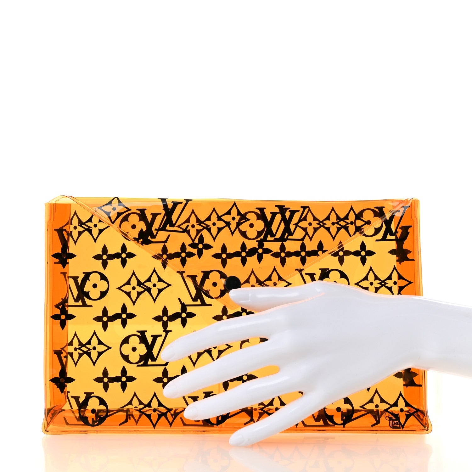 Louis Vuitton PVC Monogram Printed Envelope Pouch Orange 2 of 7