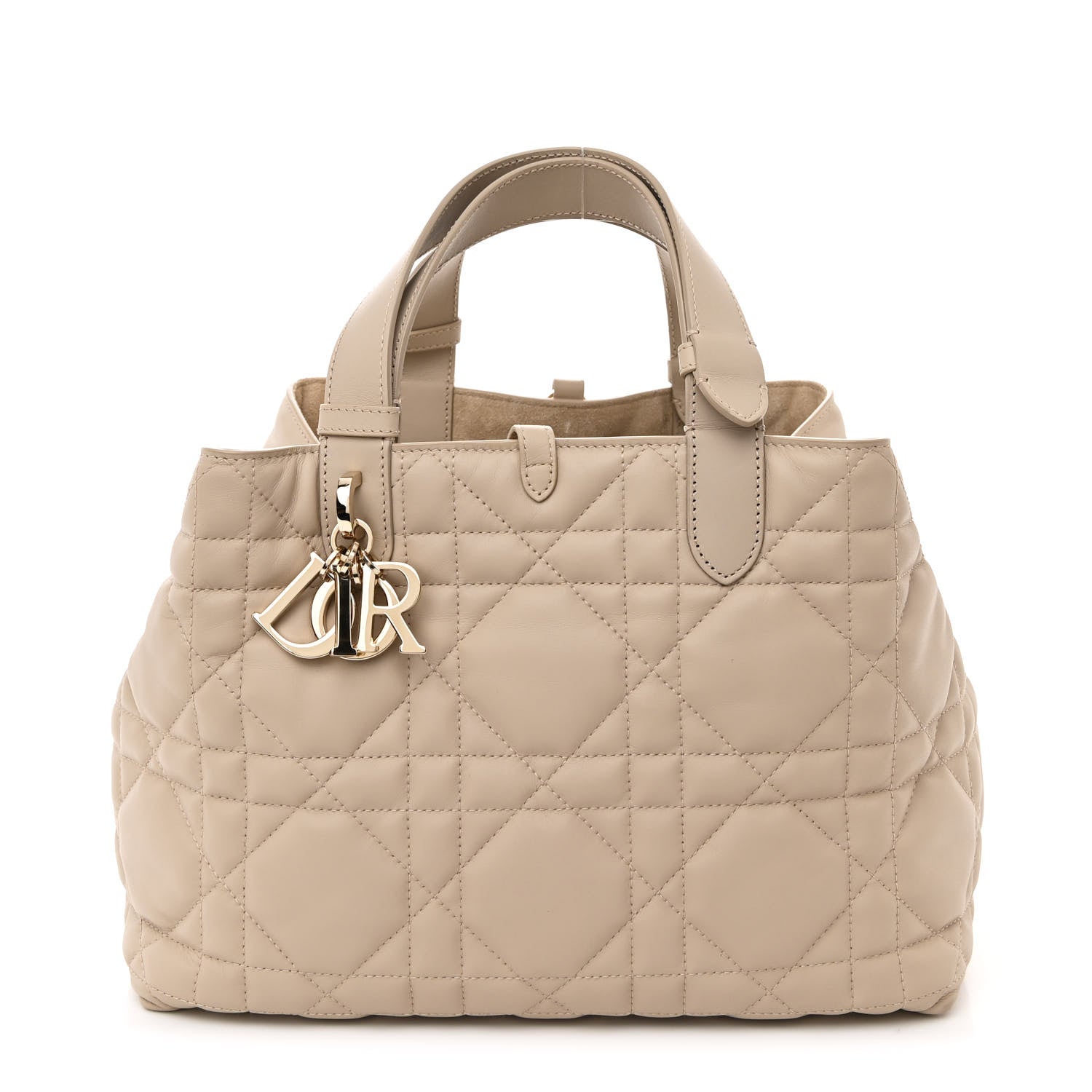 Christian Dior Calfskin Macrocannage Medium Toujour Powder Beige 1 of 12