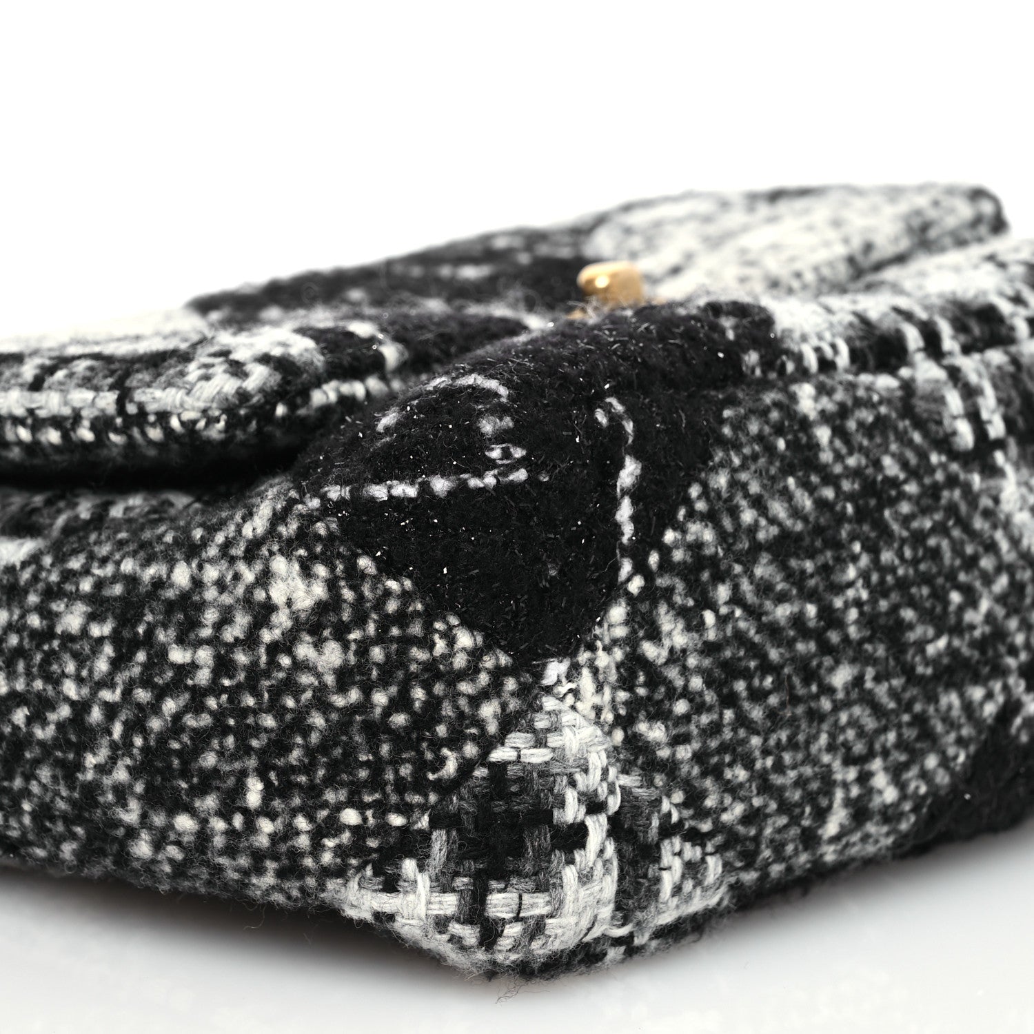 Chanel Tweed Quilted Medium Chanel 19 Flap Black White 10 of 12